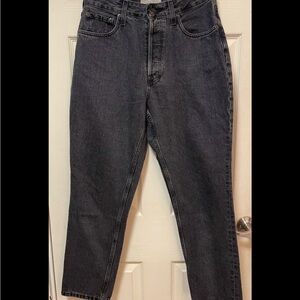 Everlane The Curvy 90s Cheeky Straight Jean Cropped Black Size 30 100% Cotton